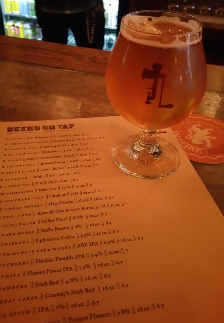 outstanding craft beer selection