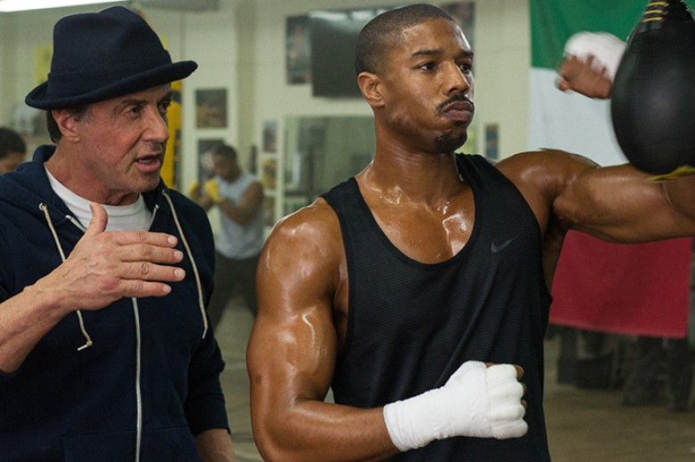 © 2015 METRO-GOLDWYN-MAYER PICTURES INC. AND WARNER BROS. ENTERTAINMENT INC. Photo Credit: Barry Wetcher Caption: (L-r) SYLVESTER STALLONE as Rocky Balboa and MICHAEL B. JORDAN as Adonis Johnson in Metro-Goldwyn-Mayer Pictures’, Warner Bros. Pictures’ and