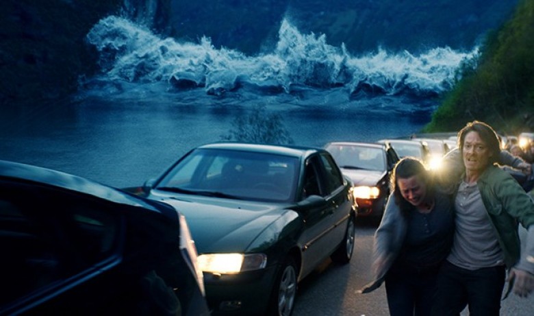 Silje Breivik and Kristoffer Joner in THE WAVE, a Magnolia Pictures release. Photo courtesy of Magnolia Pictures.