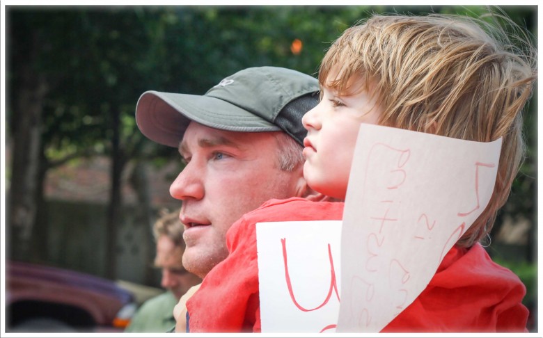 Dave and Sam at the 2011 strike