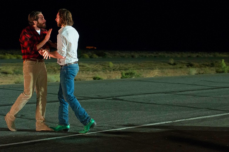(l-r) Academy Award nominee Jake Gyllenhaal portrays Tony Hastings and Aaron Taylor-Johnson as Ray Marcus in writer/director Tom Ford’s romantic thriller NOCTURNAL ANIMALS, a Focus Features release. Credit: Merrick Morton/Focus Features