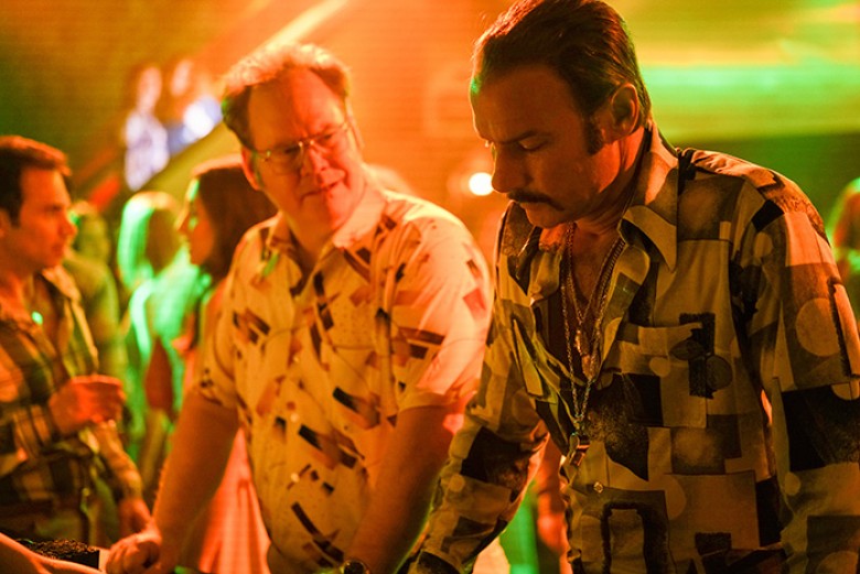 Jim Gaffigan as John and Liev Schreiber as Chuck Wepner in Philippe Falardeau’s CHUCK. Photo by Sarah Shatz. Courtesy of IFC Films. An IFC Films release.