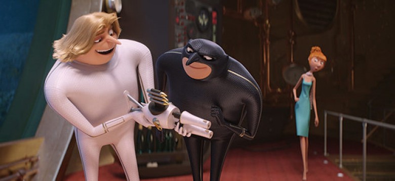 (L to R) Dru (STEVE CARELL), Gru (STEVE CARELL) and Lucy (KRISTEN WIIG) in “Despicable Me 3.” Illumination, who brought moviegoers “Despicable Me” and the biggest animated hits of 2013 and 2015, “Despicable Me 2” and “Minions,” continues the story of Gru,