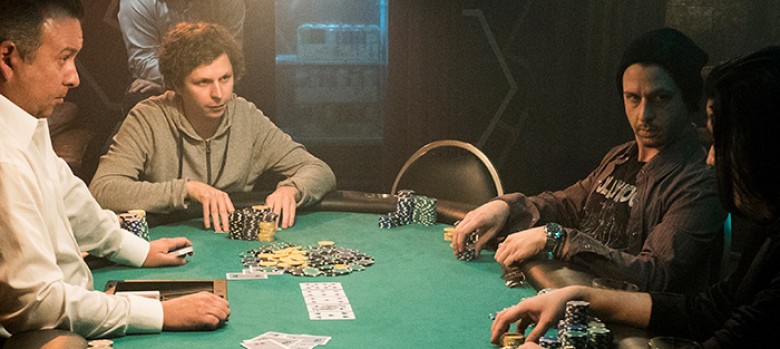 Michael Cera and Jeremy Strong star in MOLLY’S GAME. Photo Credit: Michael Gibson; Motion Picture Artwork © 2017 STX Financing, LLC. All Rights Reserved.