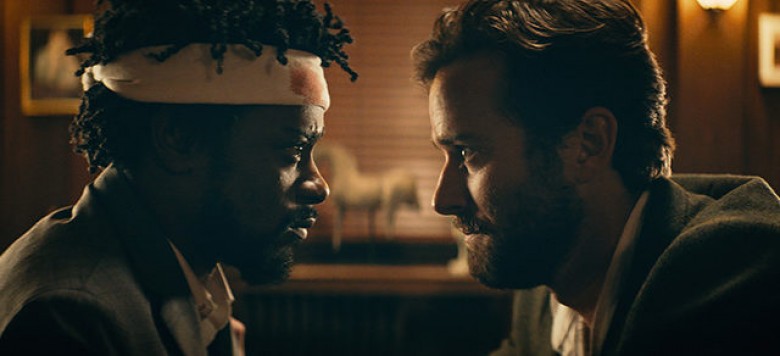 (l to r.) Lakeith Stanfield as Cassius Green and Armie Hammer as Steve Lift star in director Boots Riley’s SORRY TO BOTHER YOU, an Annapurna Pictures release.