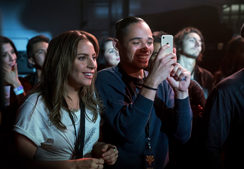 © 2018 WARNER BROS. ENTERTAINMENT INC. AND METRO-GOLDWYN-MAYER PICTURES INC. ALL RIGHTS RESERVED Photo Credit: Clay Enos Caption: (L-R) LADY GAGA as Ally and ANTHONY RAMOS as Ramon in the drama “A STAR IS BORN,” from Warner Bros. Pictures, in association 