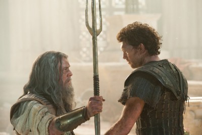 ANNY HUSTON as Poseidon and SAM WORTHINGTON as Perseus
