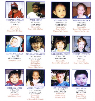 Some of the children whose lives have been saved through the Gift of Life