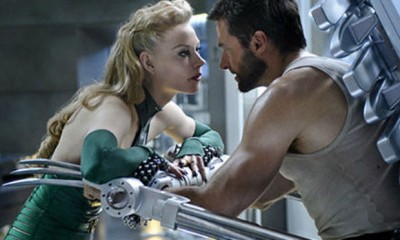 Famke Janssen as Jean Grey and Hugh Jackman as Wolverine