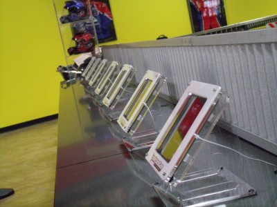 Touchscreen racer registration  