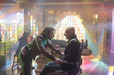 Charles Xavier (James McAvoy) meets his older self (Patrick Stewart)  