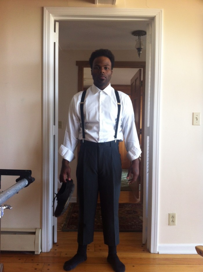 Chae Hawk on the set of "Dinner Plates"