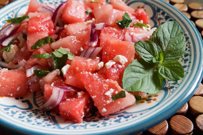 watermelon feta cheese salad