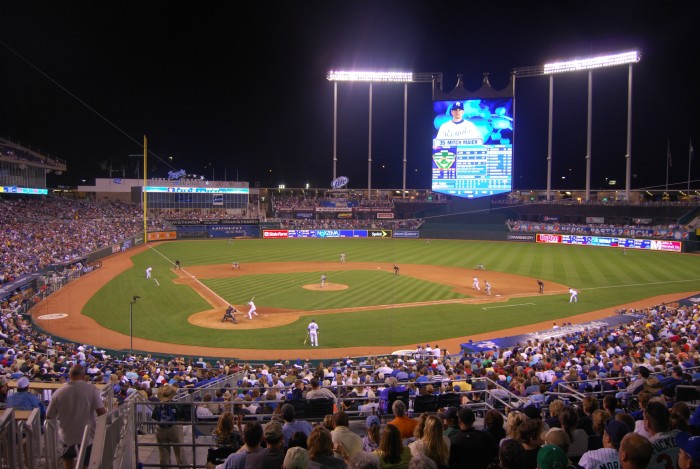Kauffman Stadium in Kansas City, Missouri