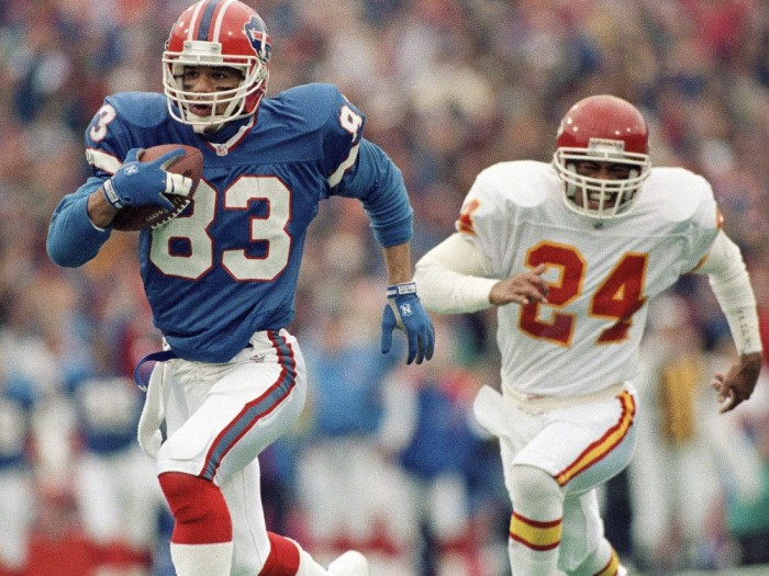 Former Bills WR Andre Reed scoring 1 of his 2 TD's in '92 playoffs vs Chiefs