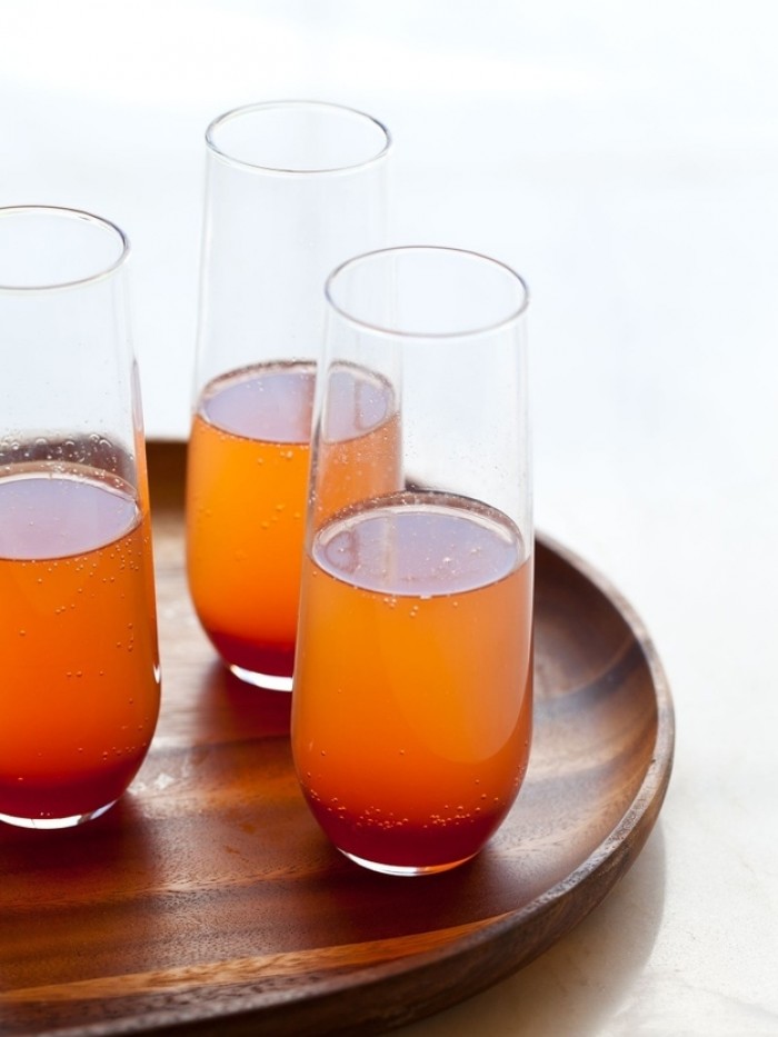 Spiced Blood Orange Champagne Punch - YUM!