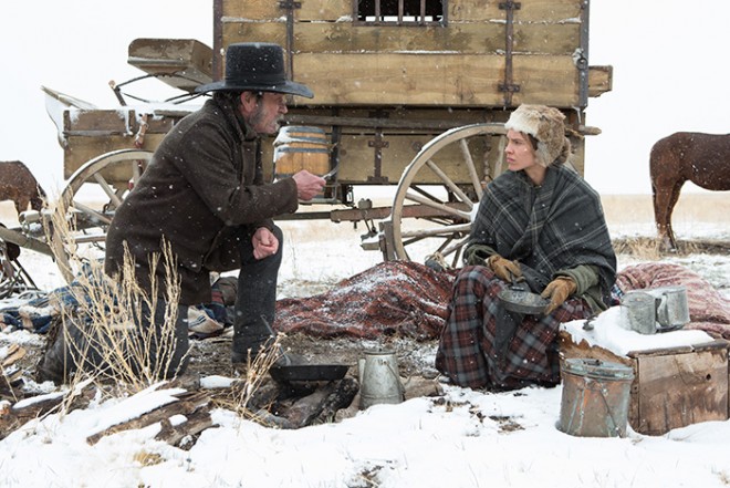 Tommy Lee Jones and Hilary Swank star in THE HOMESMAN. Photo credit: Dawn Jones