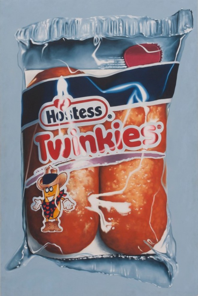 Crush, 2001; oil on canvas mounted on wood, 72 x 48 inches; Purchased with funds from the Art Endowment, 2005