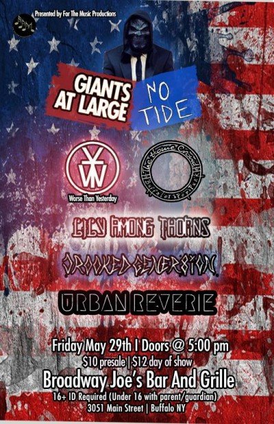Giants at Large & No Tide at Broadway Joe's — Apr 17, 2015