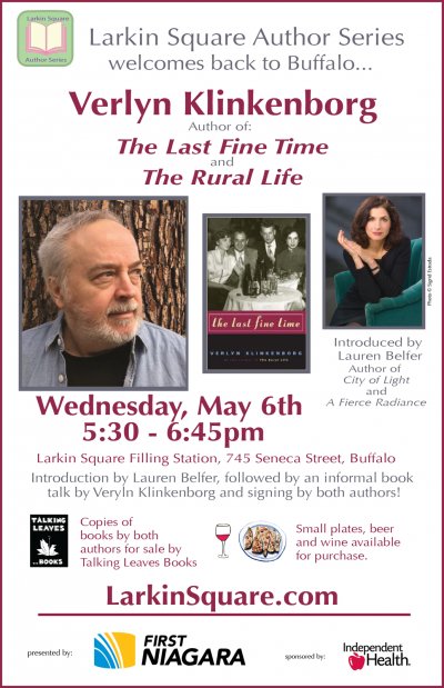 Larkin Square Author Series presents Verlyn Klinkenborg with Lauren Belfer — May 6, 2015