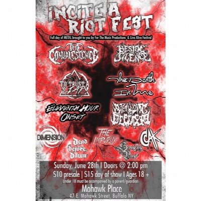 Incite A Riot Fest at 47 East Mohawk Street Buffalo, NY — Jun 28, 2015