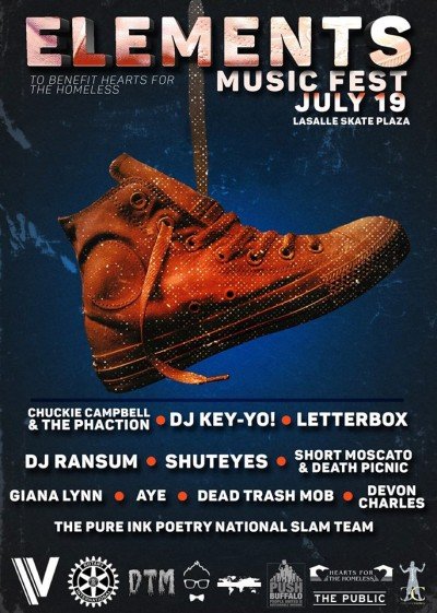 Elements Music Fest to benefit Hearts For The Homeless — Jul 19, 2015