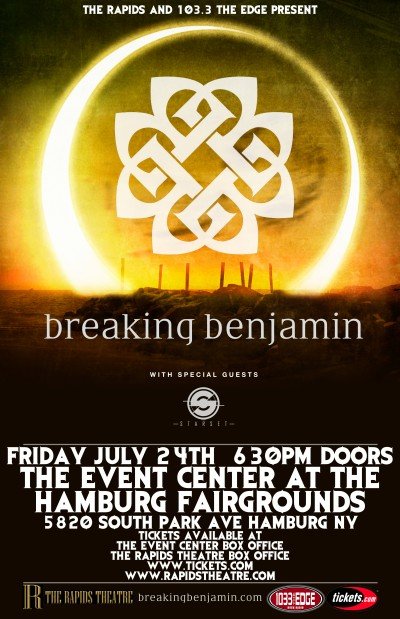 Breaking Benjamin w/ special guests Starset at The Rapids Theater — Jul 24, 2015