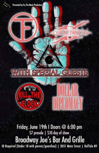 The Few, Discrepancies, Kill The Clock, & John Vaughan Experience at Broadway Joe's — Jun 19, 2015