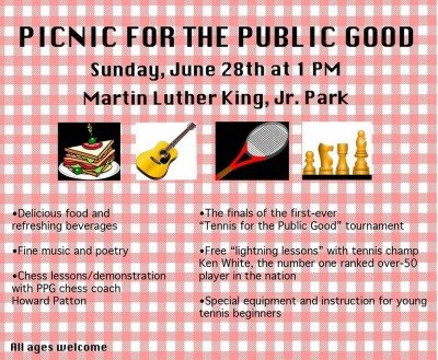 Picnic for the Public Good at Martin Luther King Jr Park — Jun 28, 2015