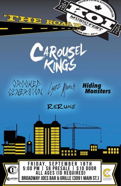 Carousel Kings w/ Crooked Gener8ion, Hiding Monsters, Lynz Munich, ReRuns, & more!