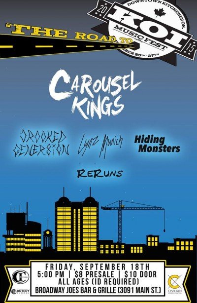 Carousel Kings w/ Crooked Gener8ion, Hiding Monsters, Lynz Munich, ReRuns, & more!