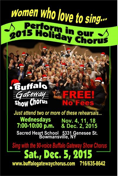 Acapella Holiday Chorus Singing Opportunity for Women