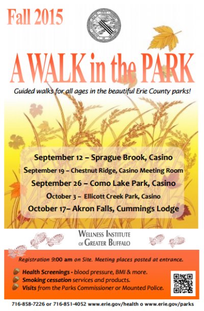 A Walk in the Park, Erie County