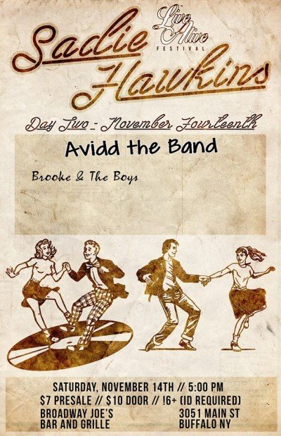 Live Alive Sadie Hawkins Day 2 // Avidd The Band, Brooke & The Boys, Dollar Diplomacy, & Clare Elizabeth