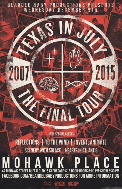 Texas In July Farewell Tour at Mohawk Place — Dec 9, 2015