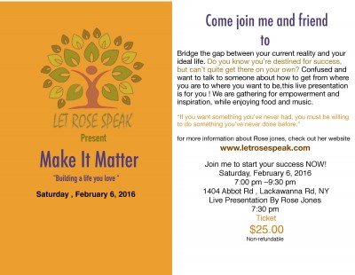 Make It Matter. " Building A Life You Love"