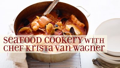 Seafood Cookery: a cooking class with Chef Krista Van Wagner at Complete Wellness Arts & Science Center — Jan 15, 2016