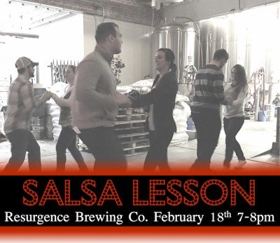 Salsa Lesson at Resurgence Brewing Co. at Resurgence Brewing Company (RBC) — Feb 18, 2016