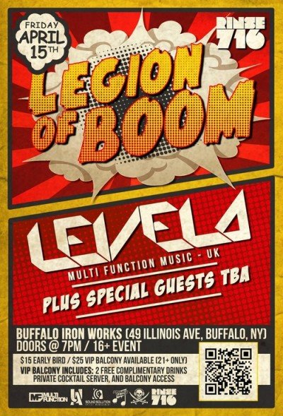 Legion of Boom with LEVELA and Special Guests at Buffalo Iron Works — Apr 15, 2016