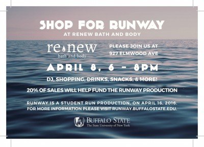 Shop For Runway at renew bath and body — Apr 8, 2016