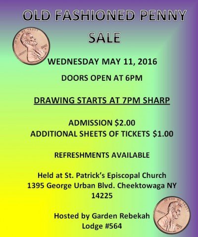 Old Fashioned Penny Sale — May 11, 2016