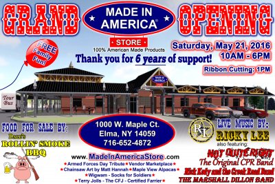 Made in America Store Grand Opening! — May 21, 2016