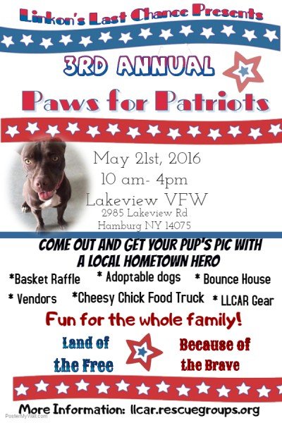 Paws for Patriots — May 21, 2016