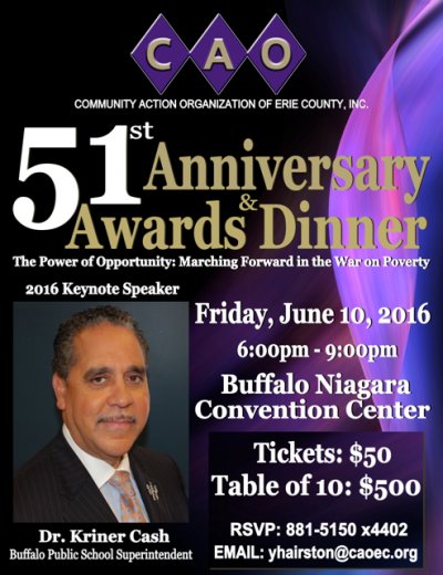 CAO Anniversary & Awards Dinner at Buffalo Niagara Convention Center — Jun 10, 2016