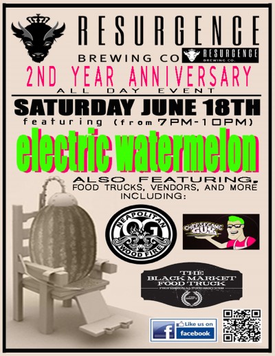 Resurgence Brewing Co - 2nd Anniversary featuring Electric Watermelon