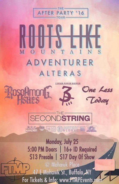 Roots Like Mountains, Adventurer, & Alteras at Mohawk Place — Jul 25, 2016