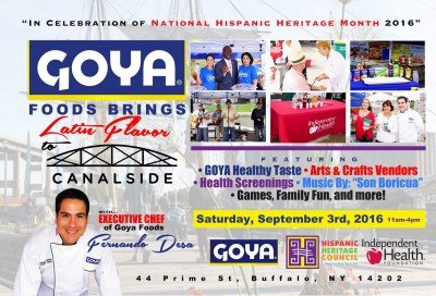 Canalside Latin Flavor for Hispanic Heritage Month at Canalside Buffalo — Sep 3, 2016