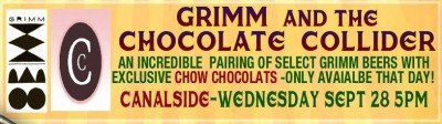 Grimm Ales and Chow Chocolat Pairing at Pizza Plant Italian Pub - Canalside — Sep 28, 2016