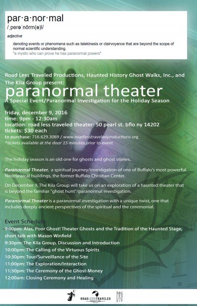 Paranormal Theater – A Special Event/Paranormal Investigation for the Holiday Season