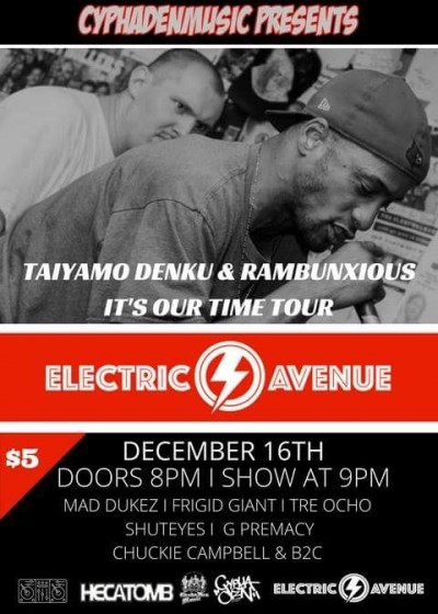 Hip Hop Greats---Taiyamo Denku and  Rambunxious
